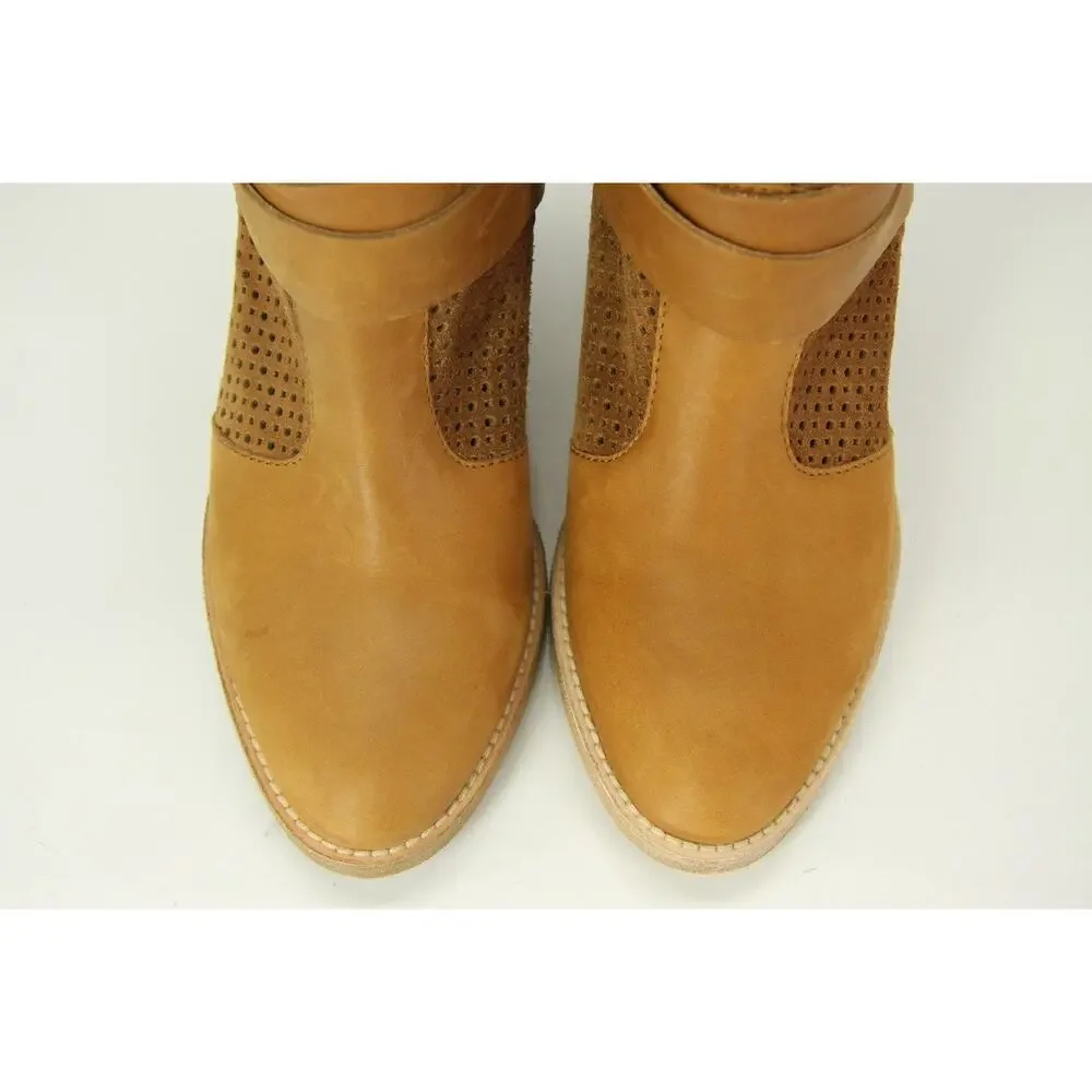 Aquatalia by Marvin K Brown Suede Fawn Ankle Boots Size 6.5 NIB Women's $495 Sz